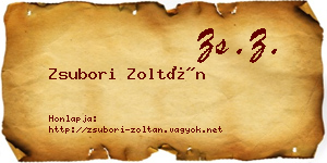 Zsubori Zoltán névjegykártya