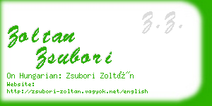 zoltan zsubori business card